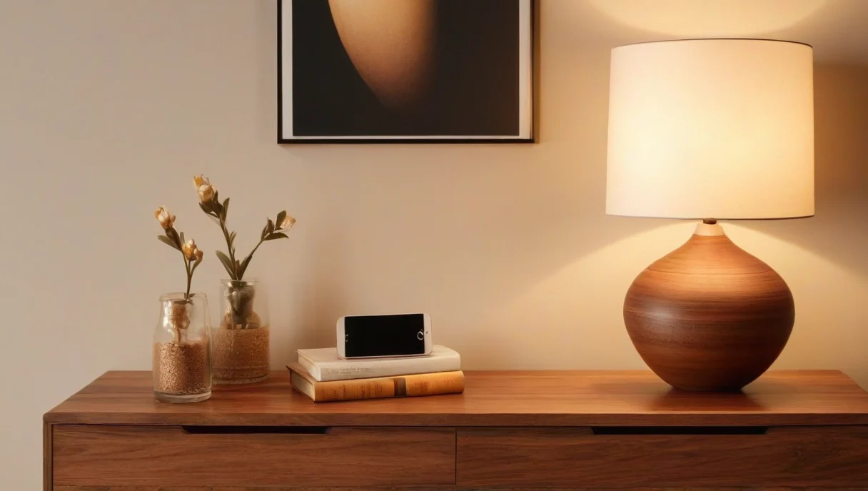 Small smart home hub in a cozy hallway